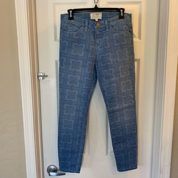 Current Elliott The Stiletto Navy Bandana Jeans - Picture 2 of 6